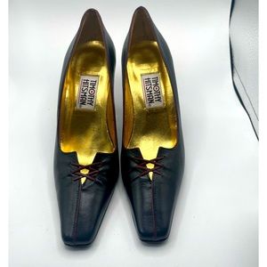 Timothy Hitsmsn Navy Blue Heels Size 8